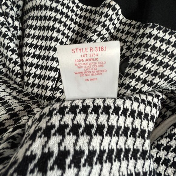 Eber San Francisco Womens Houndstooth Button Front Bodycon Dress Size 11 Career - Picture 4 of 8